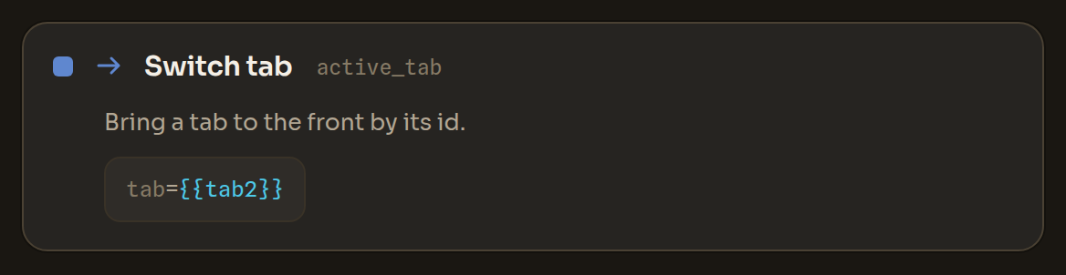 The Switch tab block in the Workflow Editor