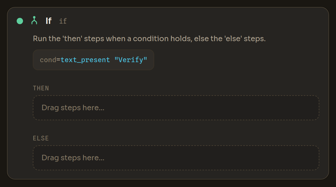 The If block in the Workflow Editor